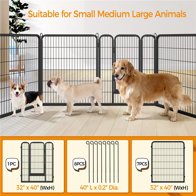 Yaheetech 8 Panel Dog Pen & Reviews Wayfair